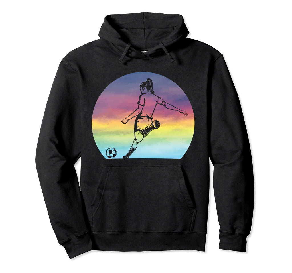 Womens Soccer Silhouette Sunset Soccer Hoodie - Trendy Graphic Unisex - T-Shirt, Sweatshirt, Hoodie