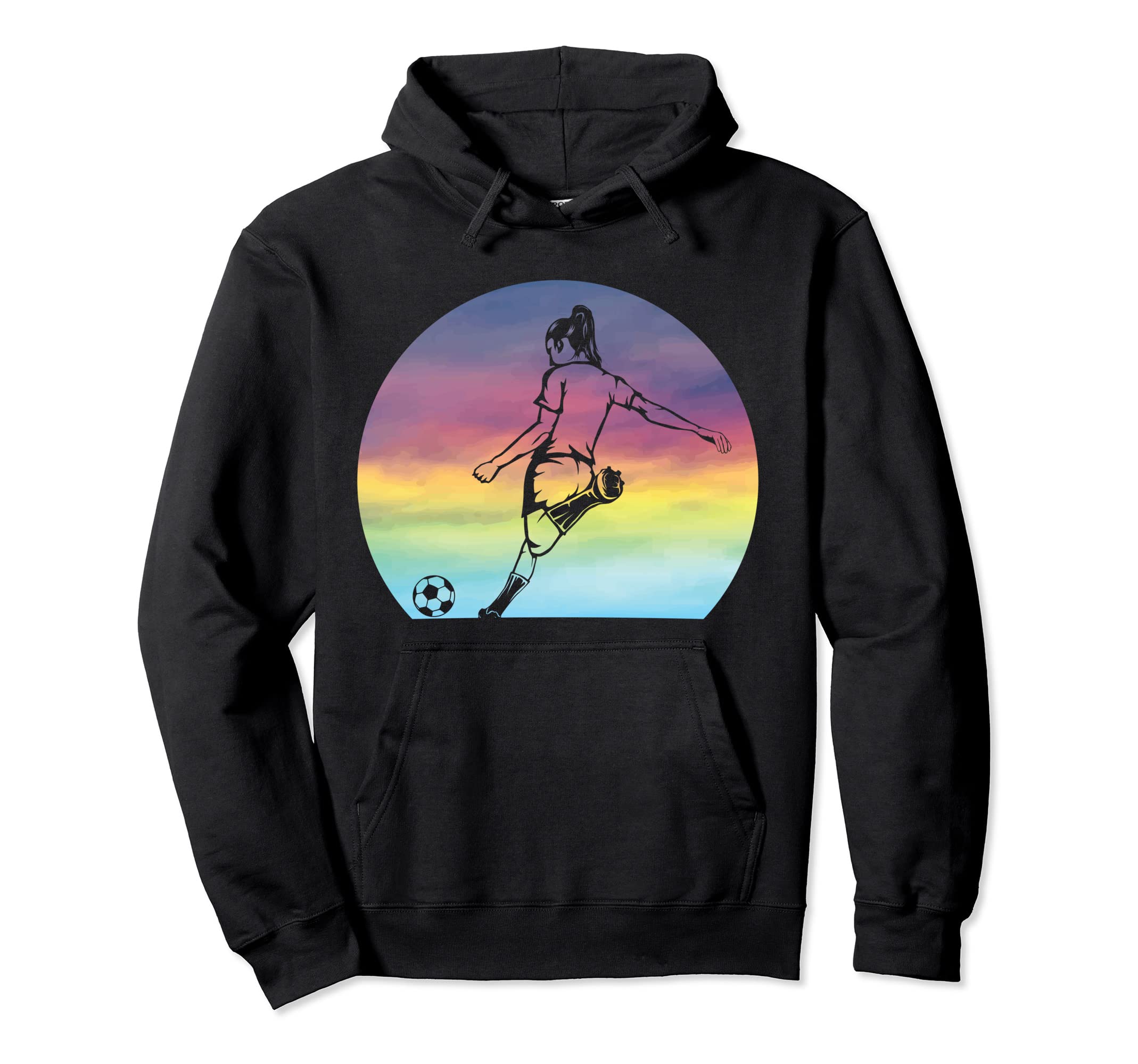Womens Soccer Silhouette Sunset Soccer Hoodie - Trendy Graphic Unisex - T-Shirt, Sweatshirt, Hoodie