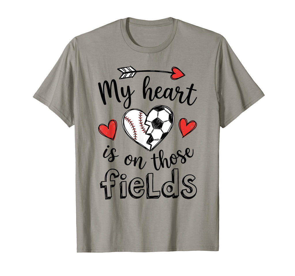 My Heart Is Those Fields Baseball T-Shirt - Casual Everyday Wear Unisex - T-Shirt, Sweatshirt, Hoodie
