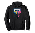 80S 90S Music Lover Dripping Cassette Tape Hoodie - Unique Graphic Unisex - T-Shirt, Sweatshirt, Hoodie