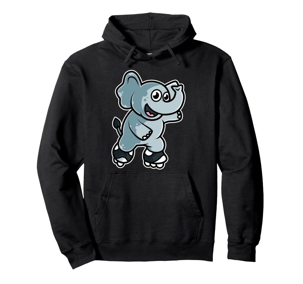 Elephant Roller Skate Hoodie - Streetwear Style for Adults - T-Shirt, Sweatshirt, Hoodie