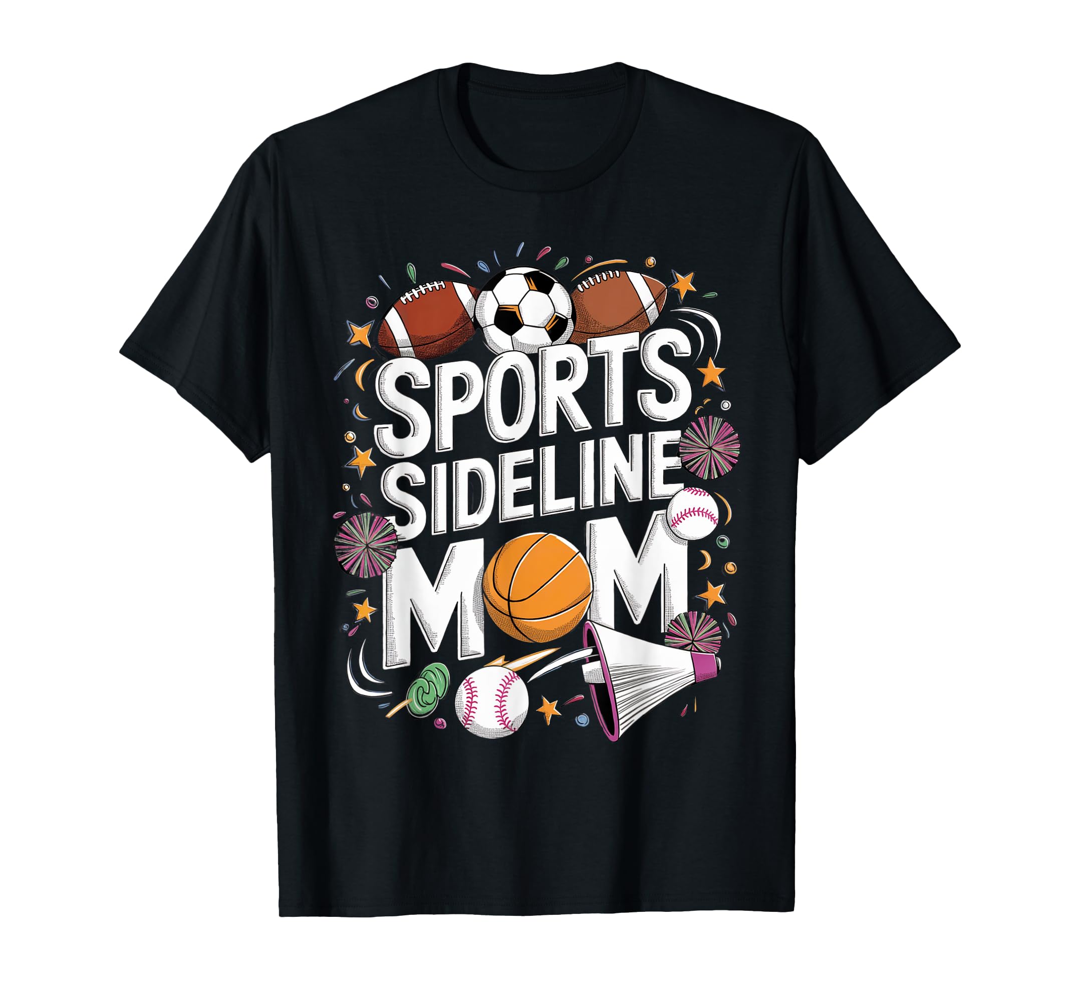 Happy Mama Sports Sideline Soccer T-Shirt - Fun Novelty Design for Adults - T-Shirt, Sweatshirt, Hoodie
