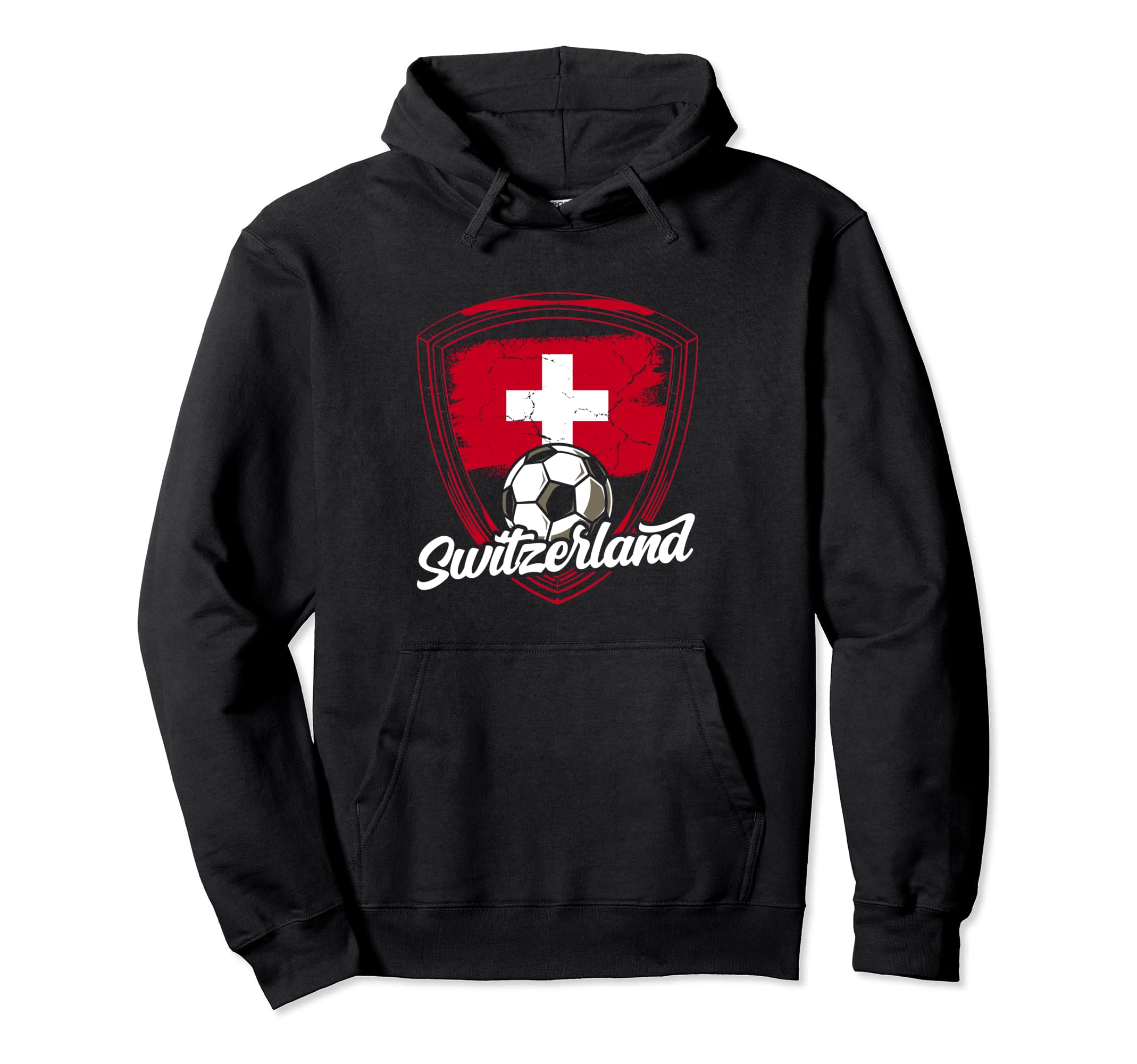 Switzerland Flag Football Soccer Team Pride Hoodie - Graphic Print Unisex - T-Shirt, Sweatshirt, Hoodie