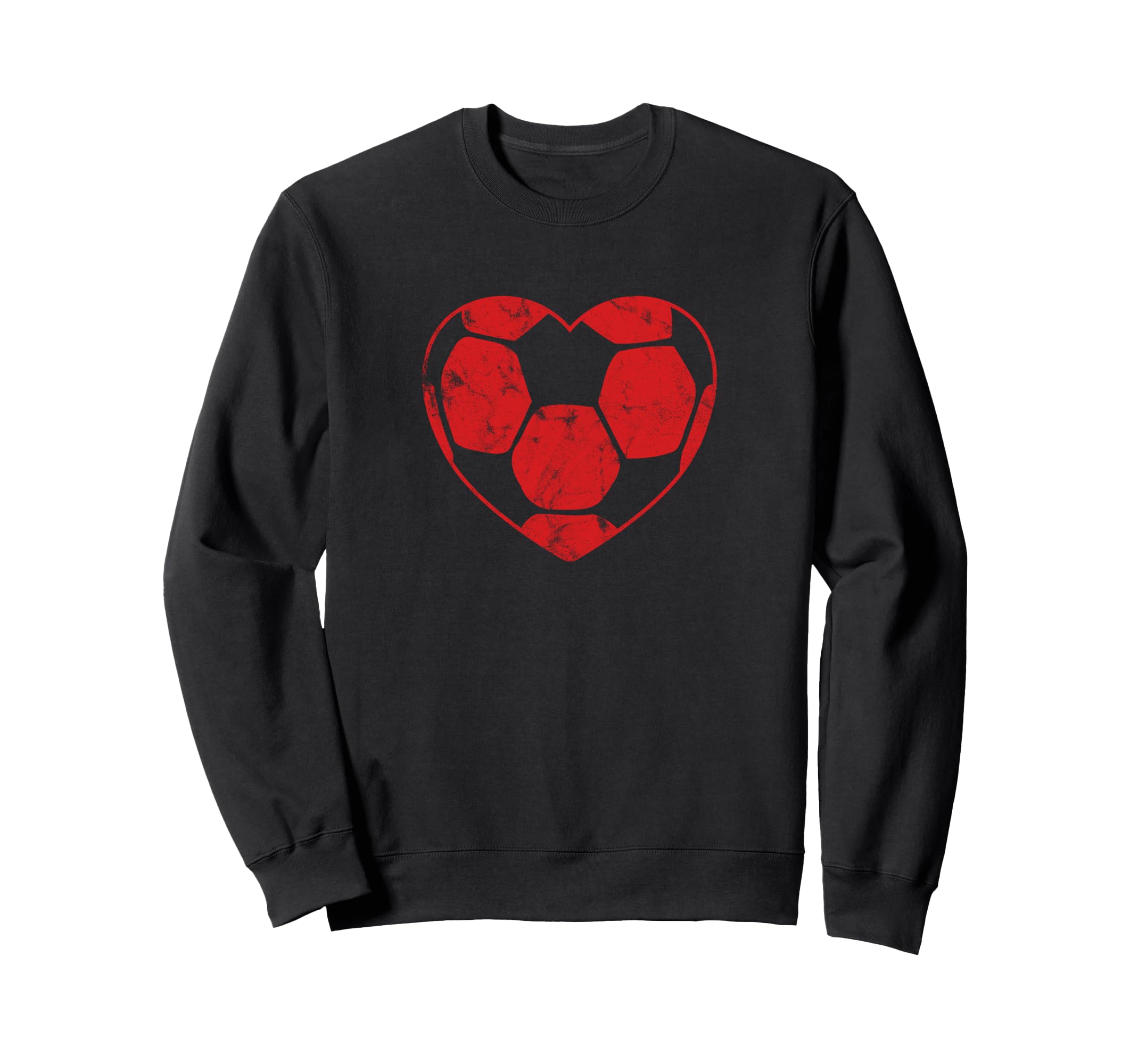 Soccer Ball Shaped Heart Mom Fan Parent Sweatshirt - Graphic Print Unisex - T-Shirt, Sweatshirt, Hoodie