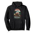 Denali National Park Grizzly Bear Nature Hoodie - Graphic Print Unisex - T-Shirt, Sweatshirt, Hoodie