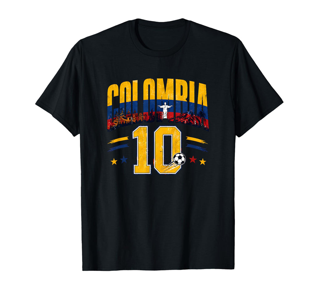 Colombia Football 10 Soccer Lovers T-Shirt - Streetwear Style for Adults - T-Shirt, Sweatshirt, Hoodie