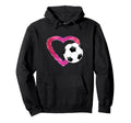 I Love Soccer Heart Ball Teens Hoodie - Unique Graphic for Adults - T-Shirt, Sweatshirt, Hoodie