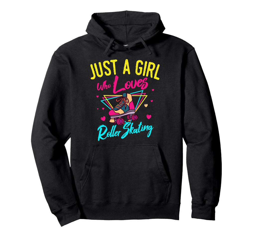 Skater Just Who Loves Roller Skating Hoodie - Novelty Apparel for Adults - T-Shirt, Sweatshirt, Hoodie