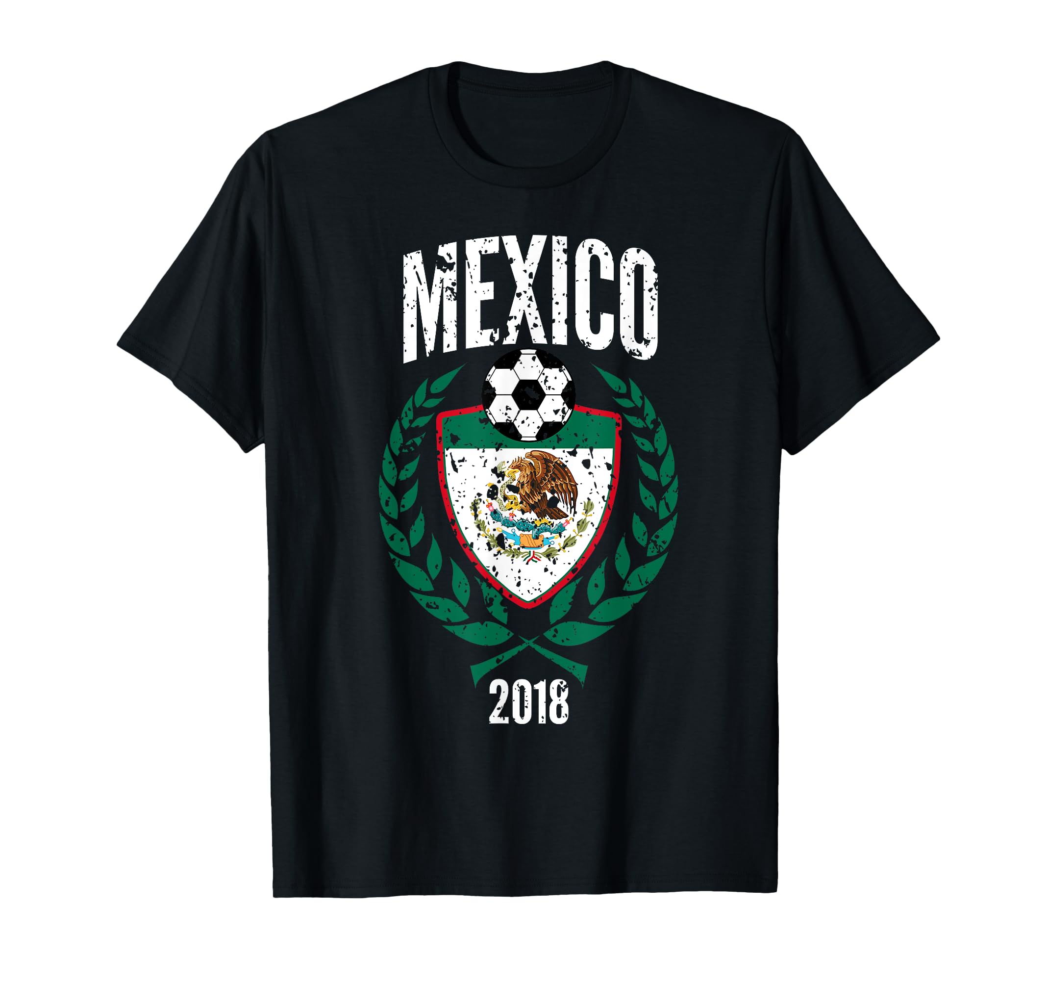 Mexico Soccer Jersey Distressed T-Shirt - Trendy Graphic Men Women - T-Shirt, Sweatshirt, Hoodie