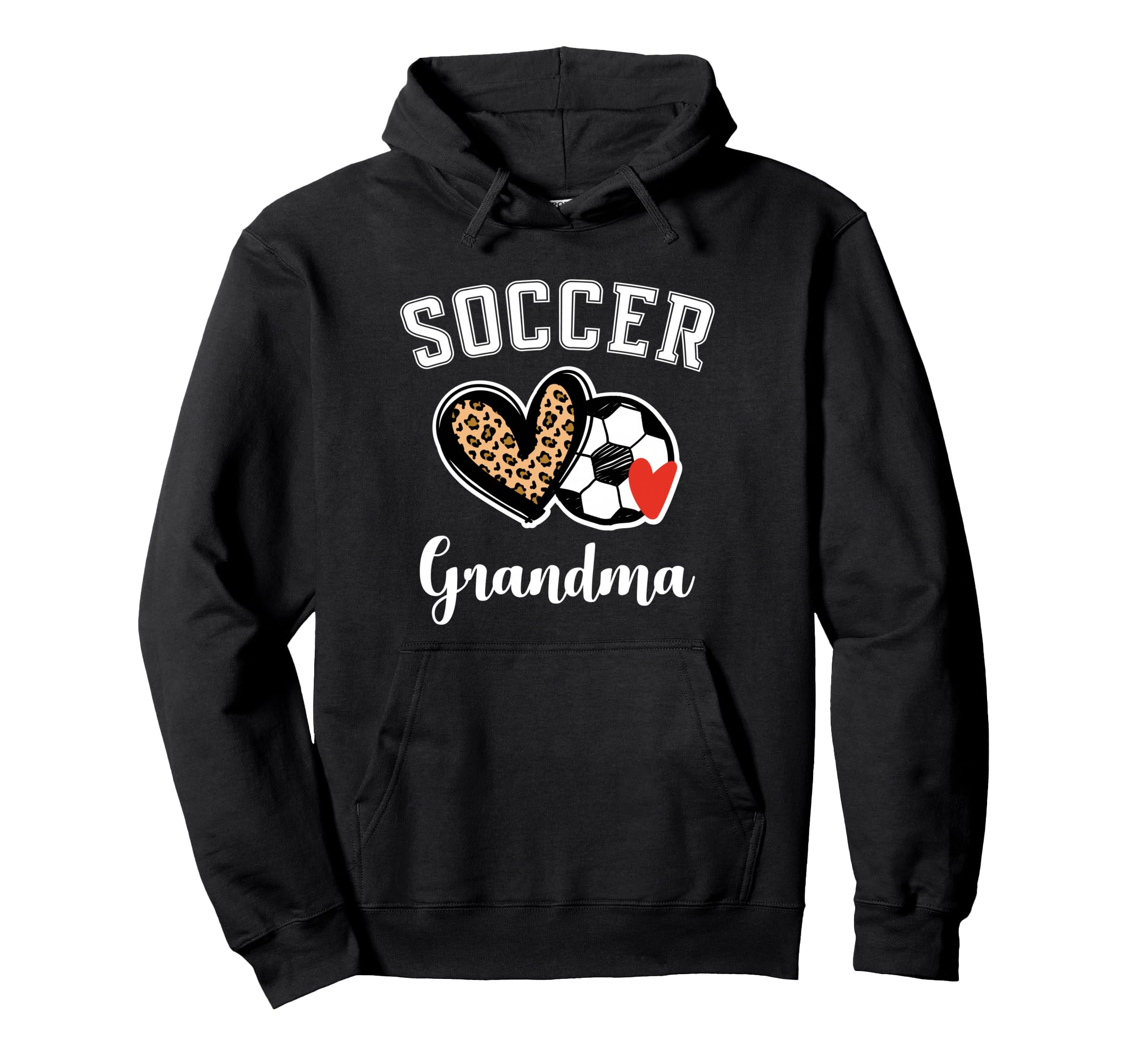 Soccer Grandma Leopard Heart Hoodie - Streetwear Style Men Women - T-Shirt, Sweatshirt, Hoodie