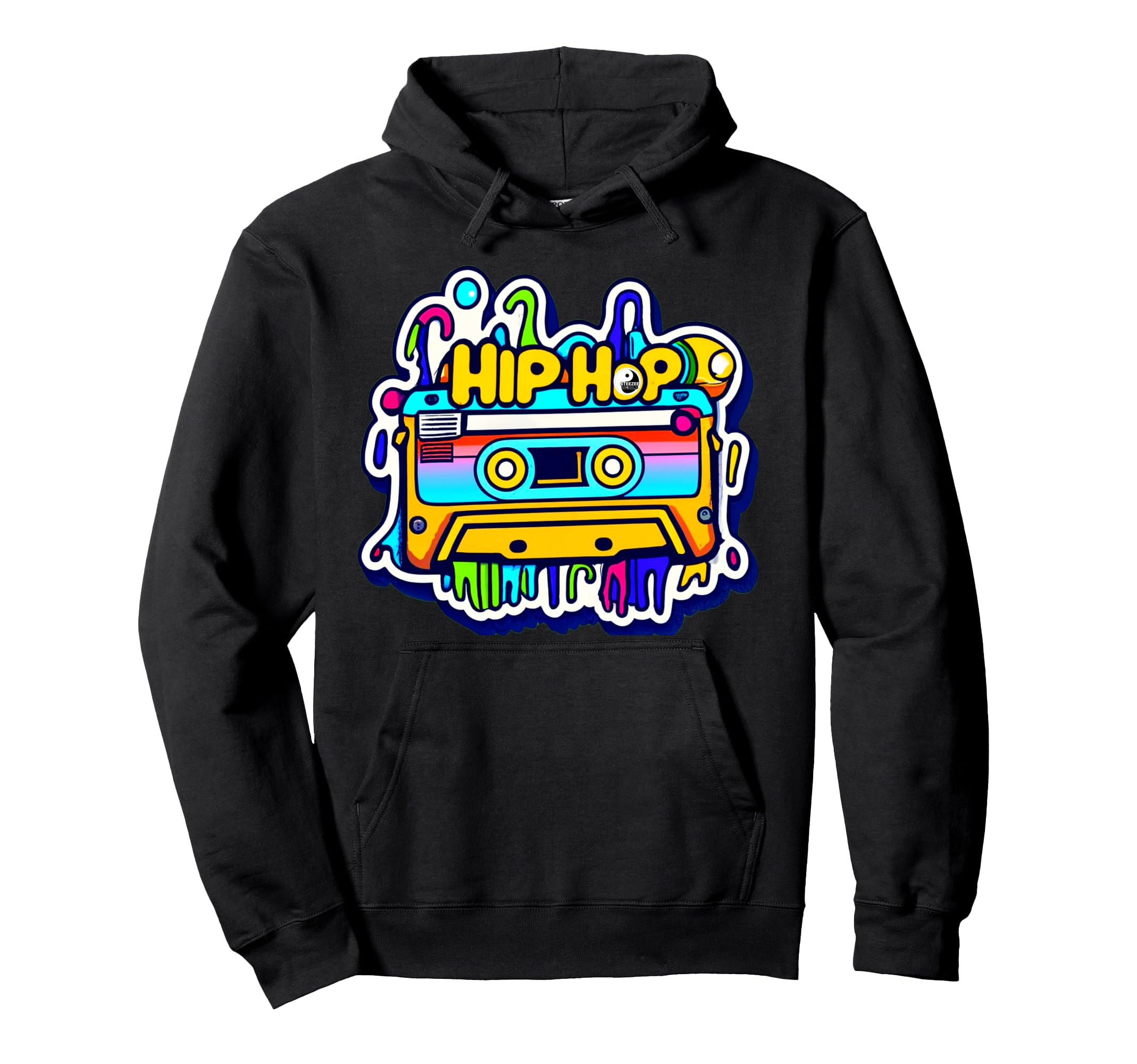 Colorful Hip Hop Cassette Tape Hoodie - Streetwear Style for Adults - T-Shirt, Sweatshirt, Hoodie