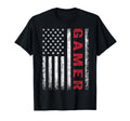 American Flag Funny Gamer Gift Video Games T-Shirt - Graphic Print Unisex - T-Shirt, Sweatshirt, Hoodie