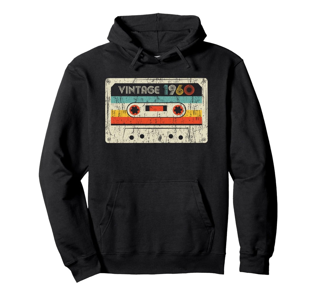1960 Birthday 1960 Cassette Tape Hoodie - Fun Novelty Design Unisex - T-Shirt, Sweatshirt, Hoodie