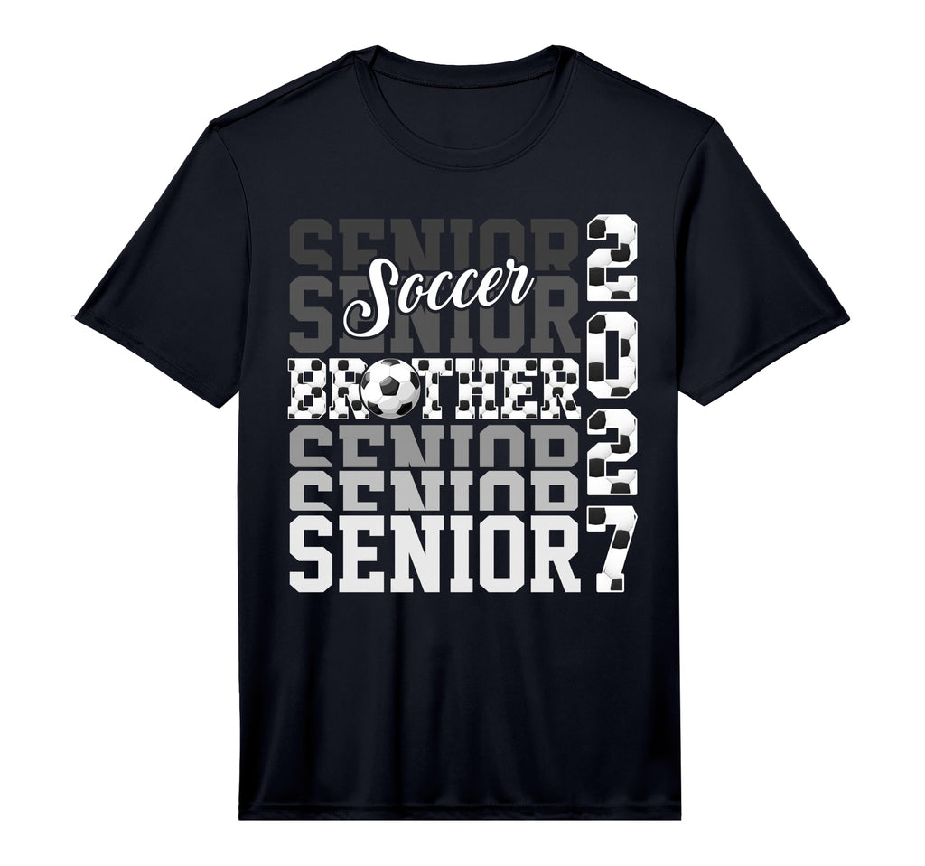 Senior 2027 Soccer Brother Proud Family T-Shirt - Novelty Apparel Unisex - T-Shirt, Sweatshirt, Hoodie