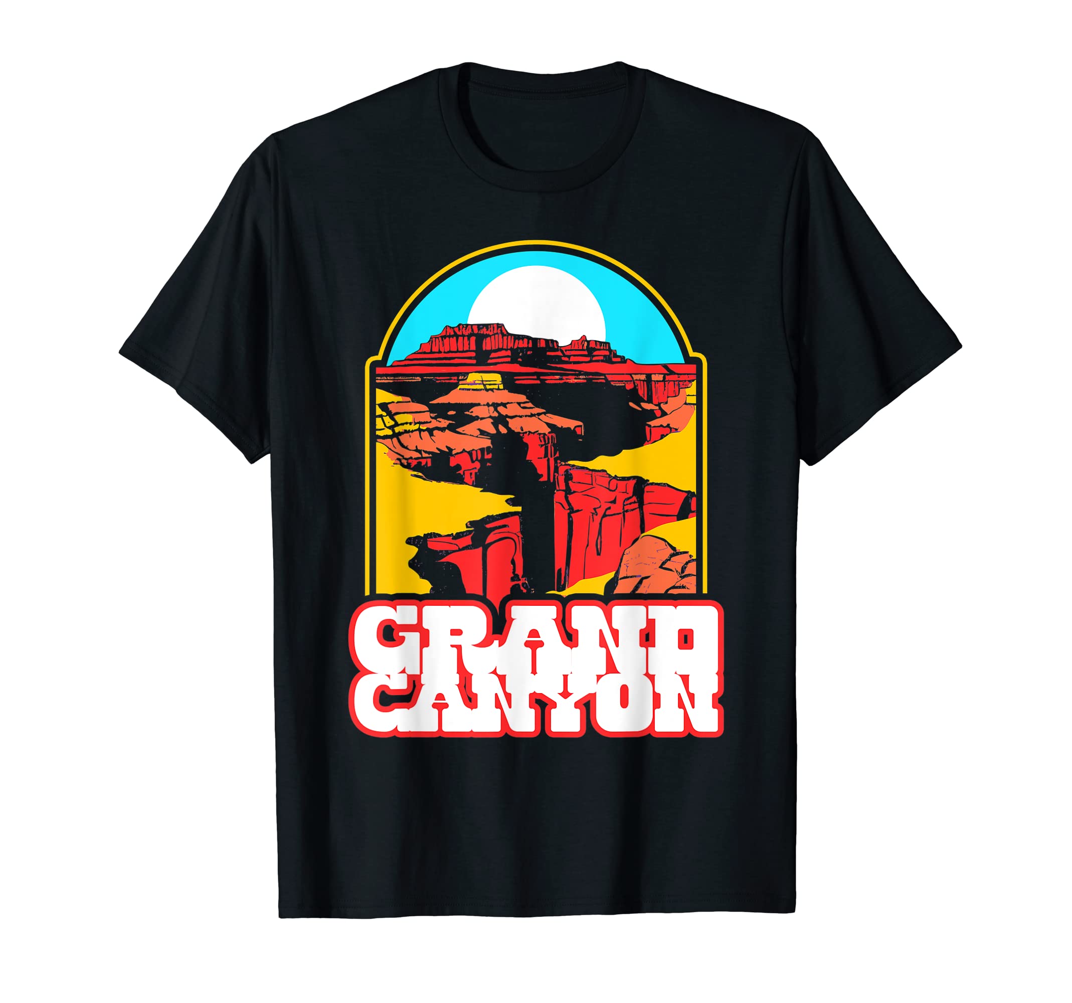 Grand Canyon National Park Eighties T-Shirt - Minimalist Print for Adults - T-Shirt, Sweatshirt, Hoodie