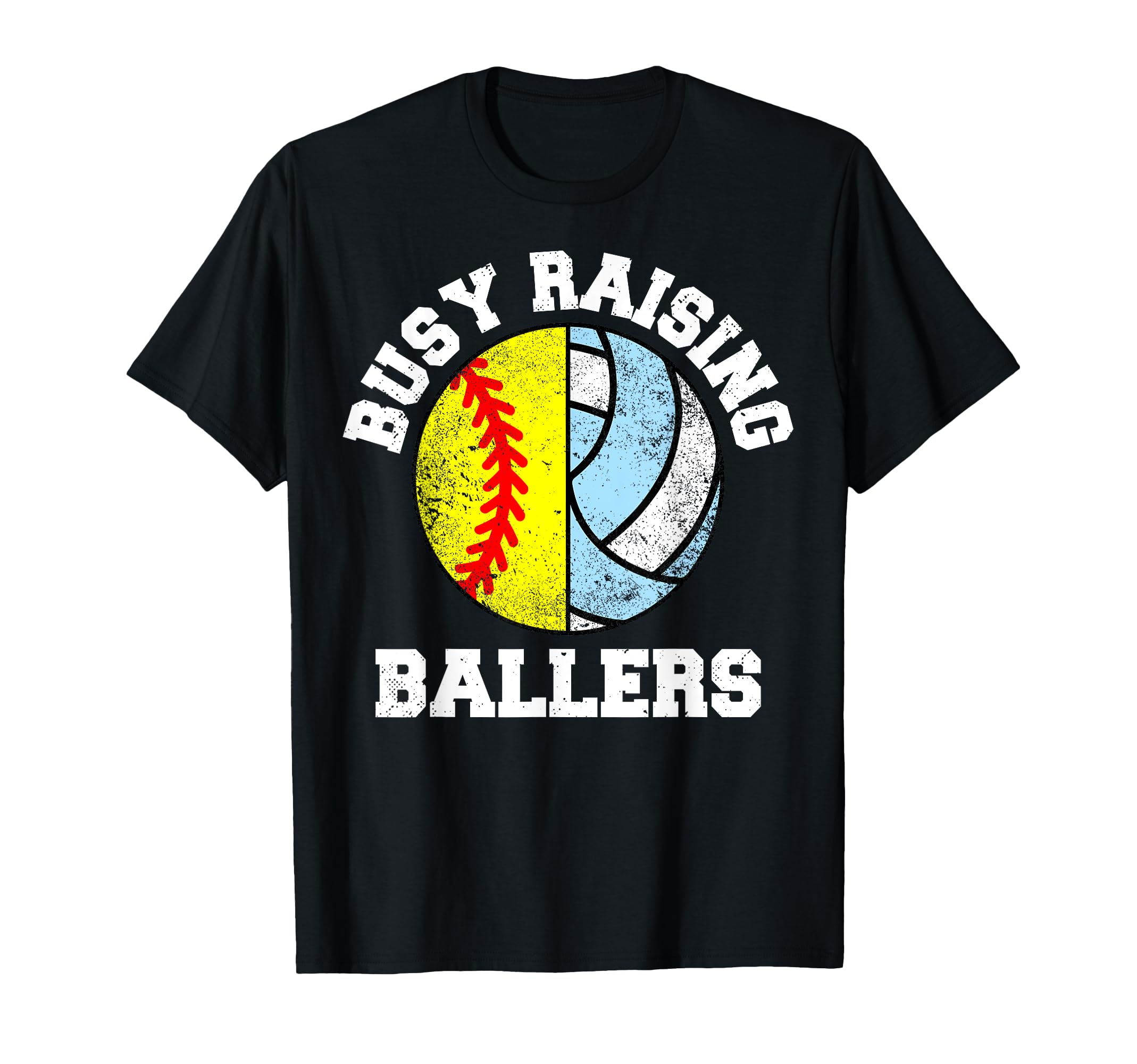 Busy Raising Ballers Funny Softball T-Shirt - Custom Art Print Men Women - T-Shirt, Sweatshirt, Hoodie