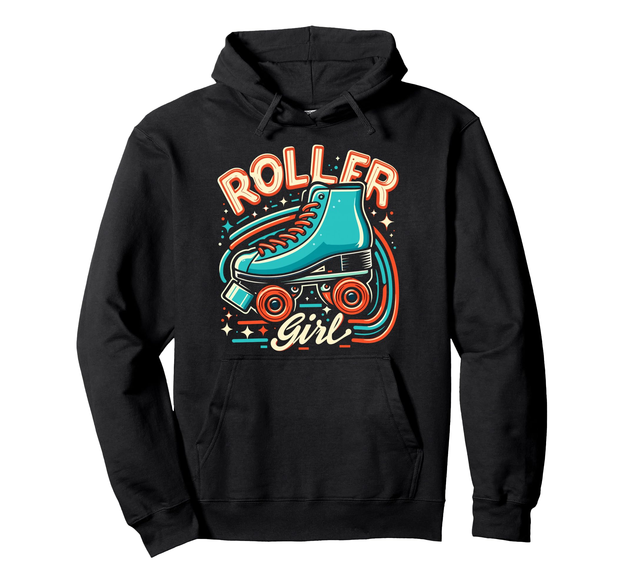 Roller Skater Skating Skates Hoodie - Trendy Graphic Unisex - T-Shirt, Sweatshirt, Hoodie