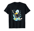 Duck Ice Hockey Player Hockey Stick T-Shirt - Streetwear Style Men Women - T-Shirt, Sweatshirt, Hoodie