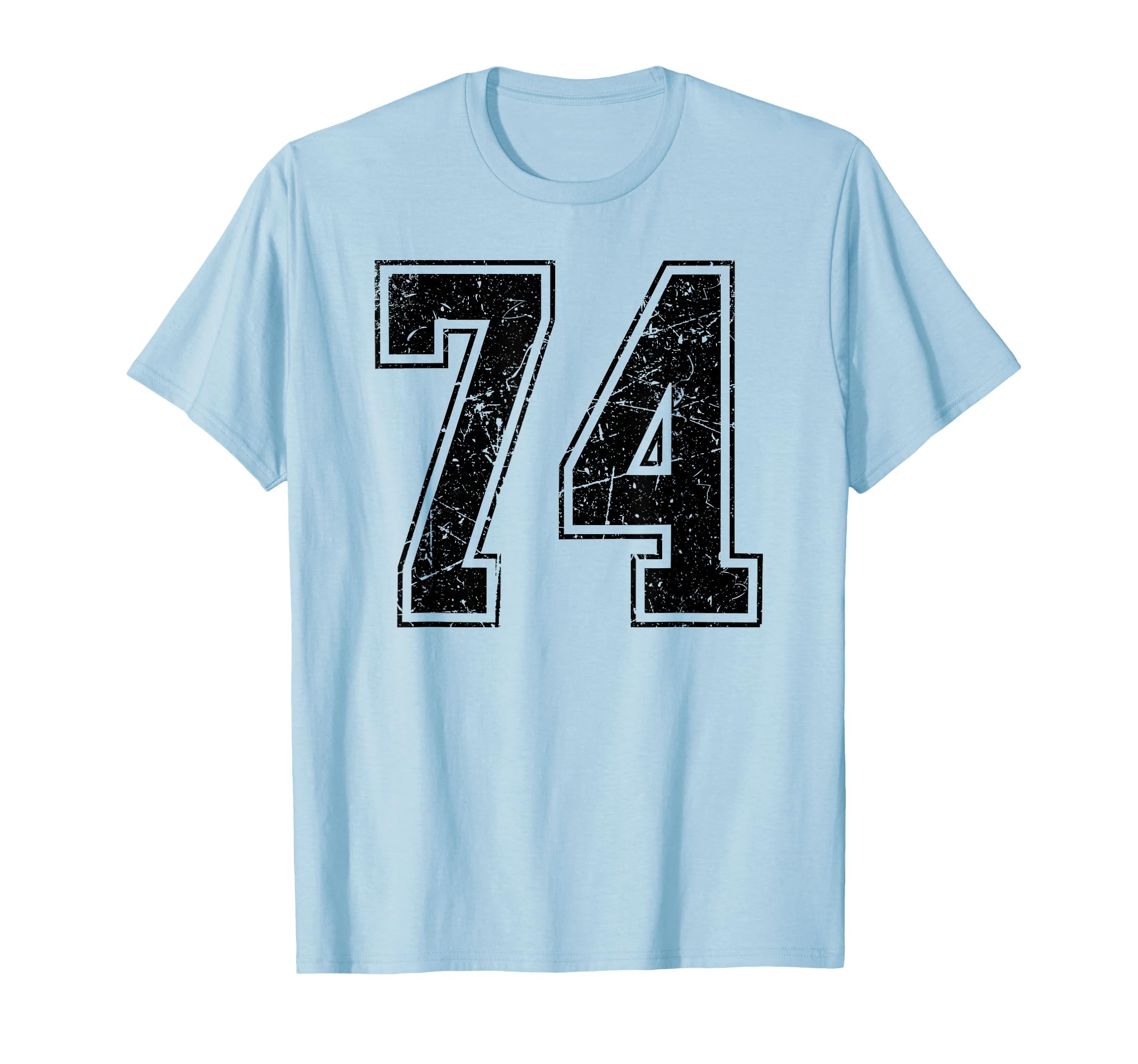 Number 74 Distressed Grunge Jersey T-Shirt - Casual Everyday Wear Unisex - T-Shirt, Sweatshirt, Hoodie
