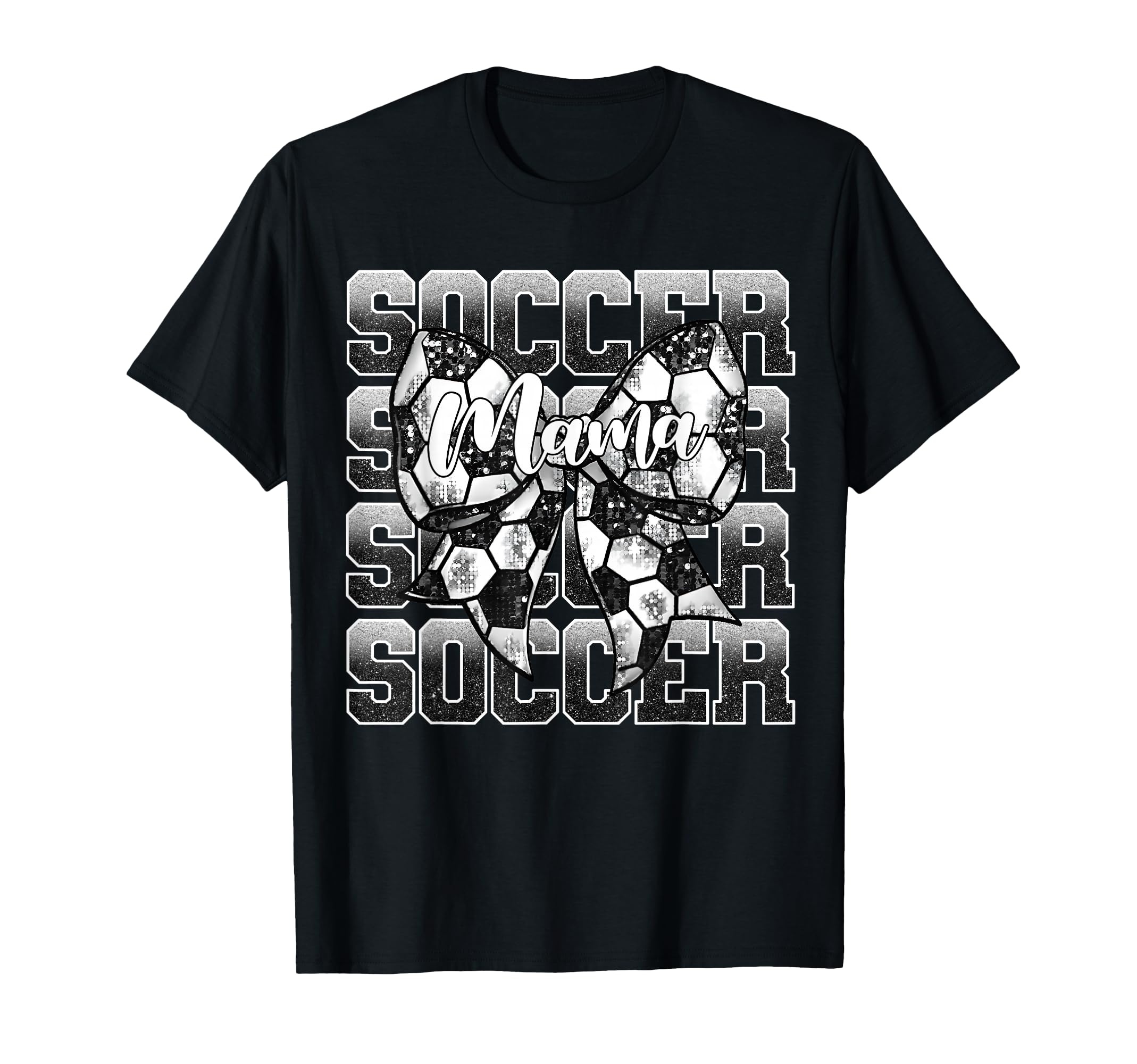 Soccer Mama Coquette Bow Game Day T-Shirt - Custom Art Print for Adults - T-Shirt, Sweatshirt, Hoodie