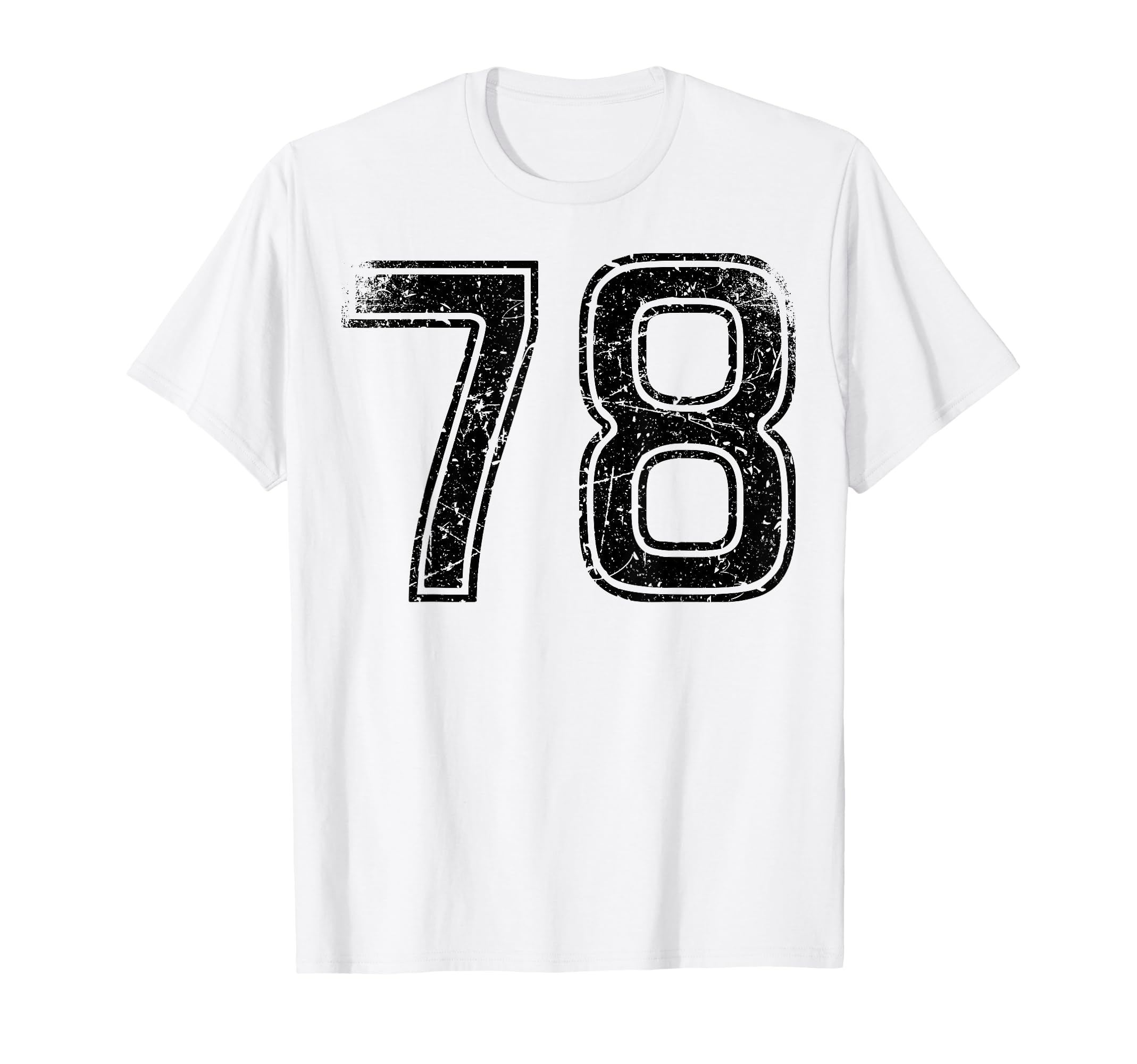 Black Sport Team Number 78 T-Shirt - Trendy Graphic Unisex - T-Shirt, Sweatshirt, Hoodie