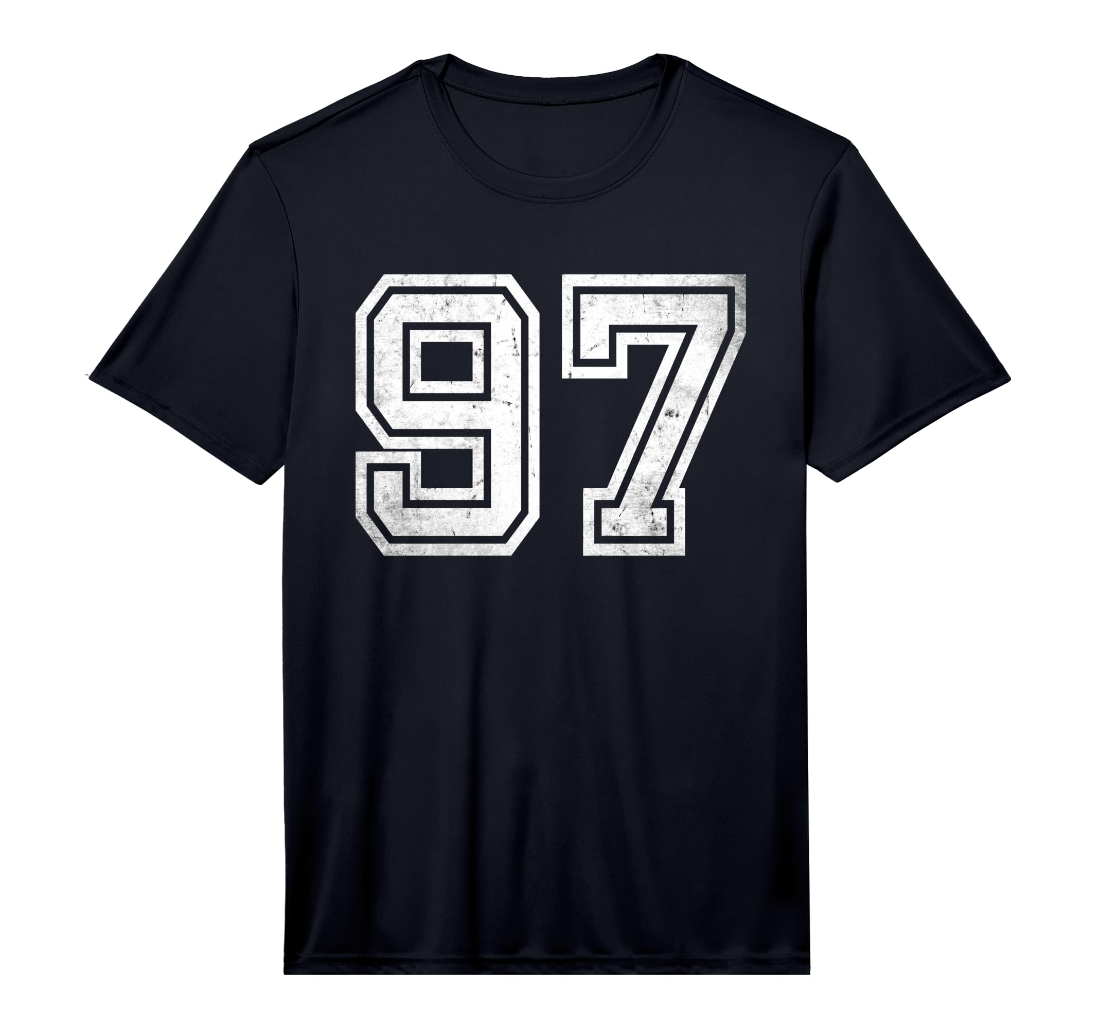Distressed Number 97 Sport White Number T-Shirt - Graphic Print for Adults - T-Shirt, Sweatshirt, Hoodie