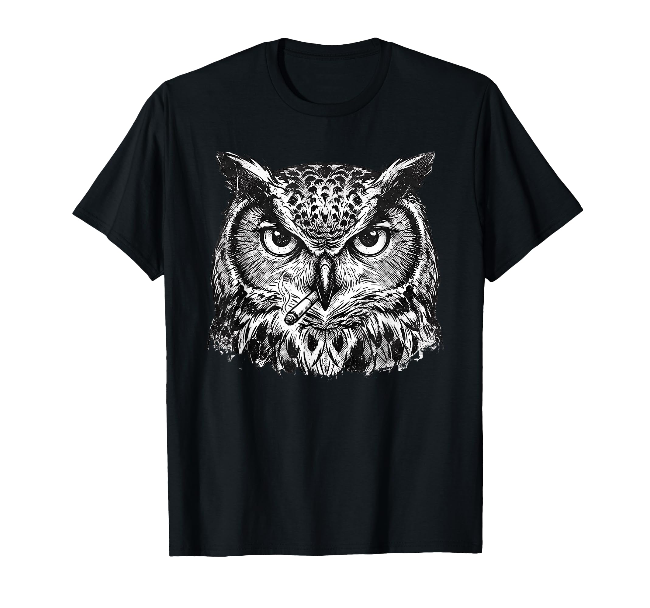 Funny Owl Smoking Cigarette Meme T-Shirt - Aesthetic Graphic for Adults - T-Shirt, Sweatshirt, Hoodie
