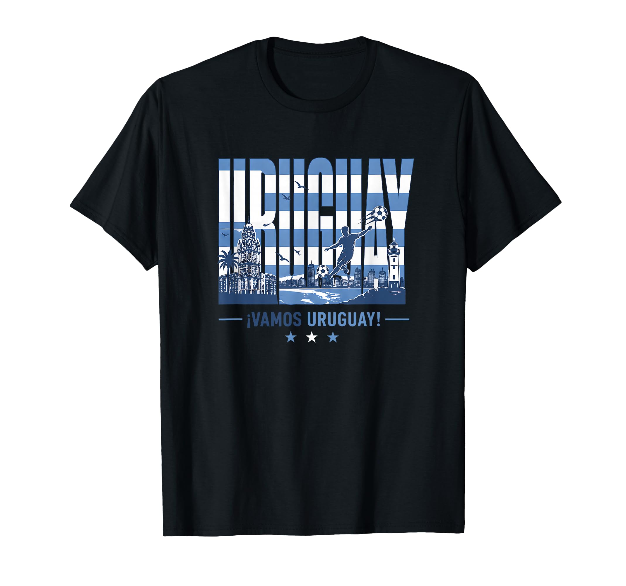 Uruguay Soccer Vamos Uruguay Football T-Shirt - Novelty Apparel Unisex - T-Shirt, Sweatshirt, Hoodie
