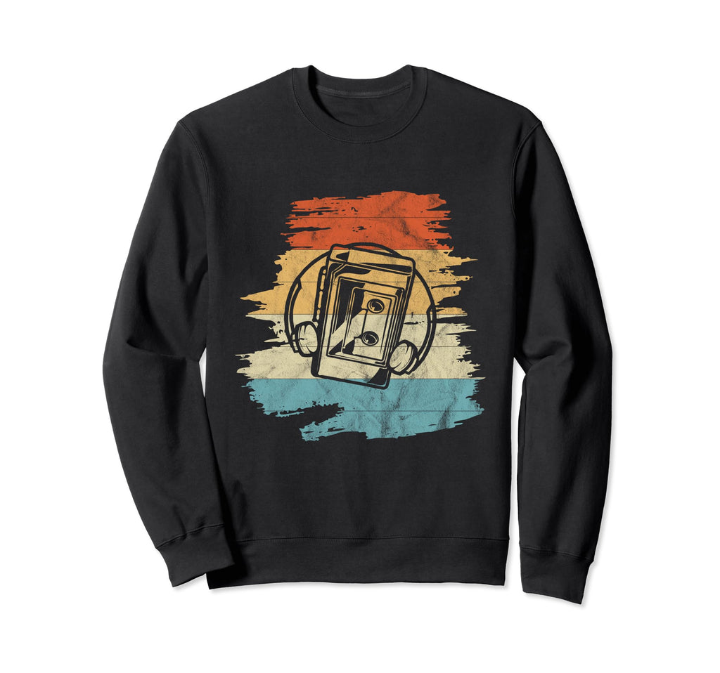 Portable Cassette Tape Player Sweatshirt - Casual Everyday Wear Men Women - T-Shirt, Sweatshirt, Hoodie