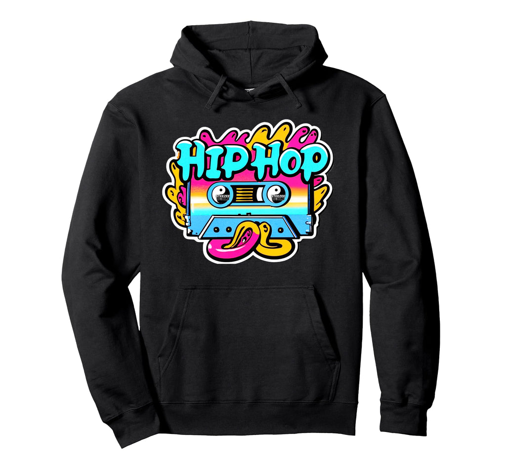 Old School Hip Hop Cassette Tape Hoodie - Unique Graphic Unisex - T-Shirt, Sweatshirt, Hoodie