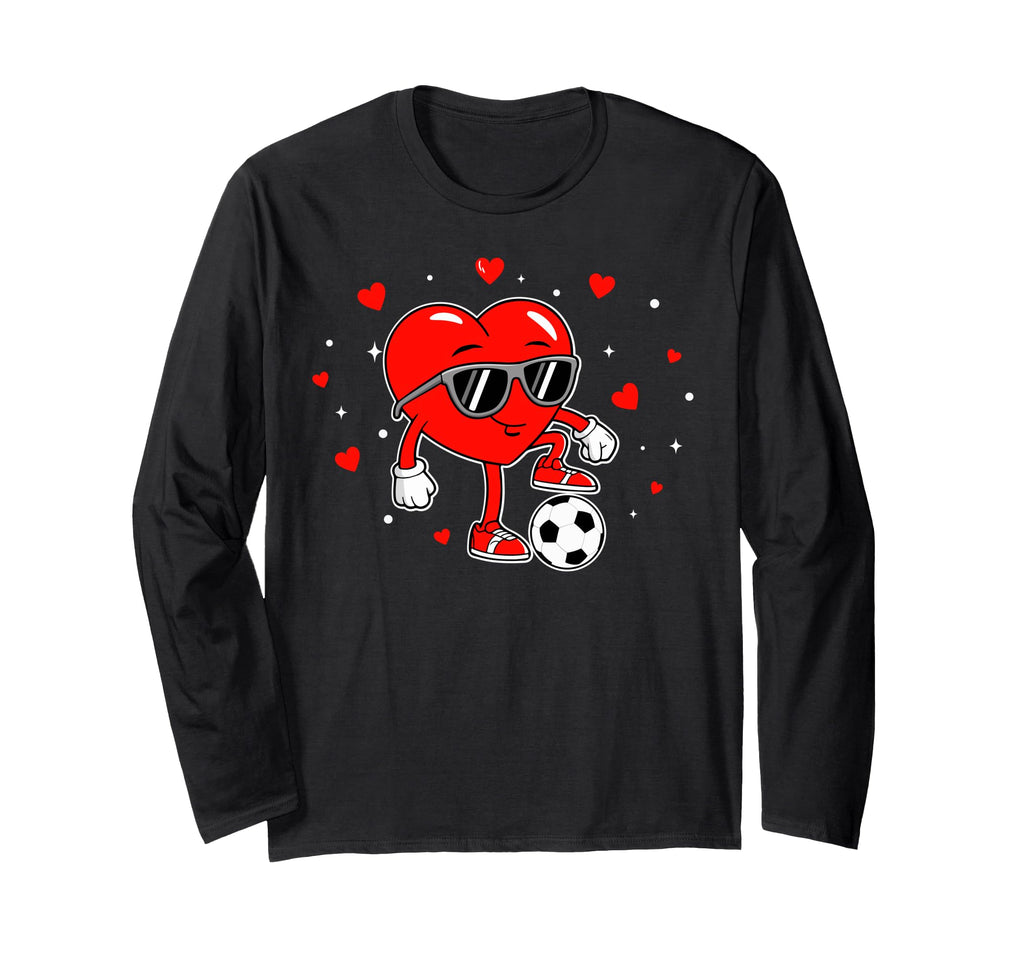 Heart Playing Soccer Love Sports Sunglasses Hoodie - Trendy Graphic Unisex - T-Shirt, Sweatshirt, Hoodie