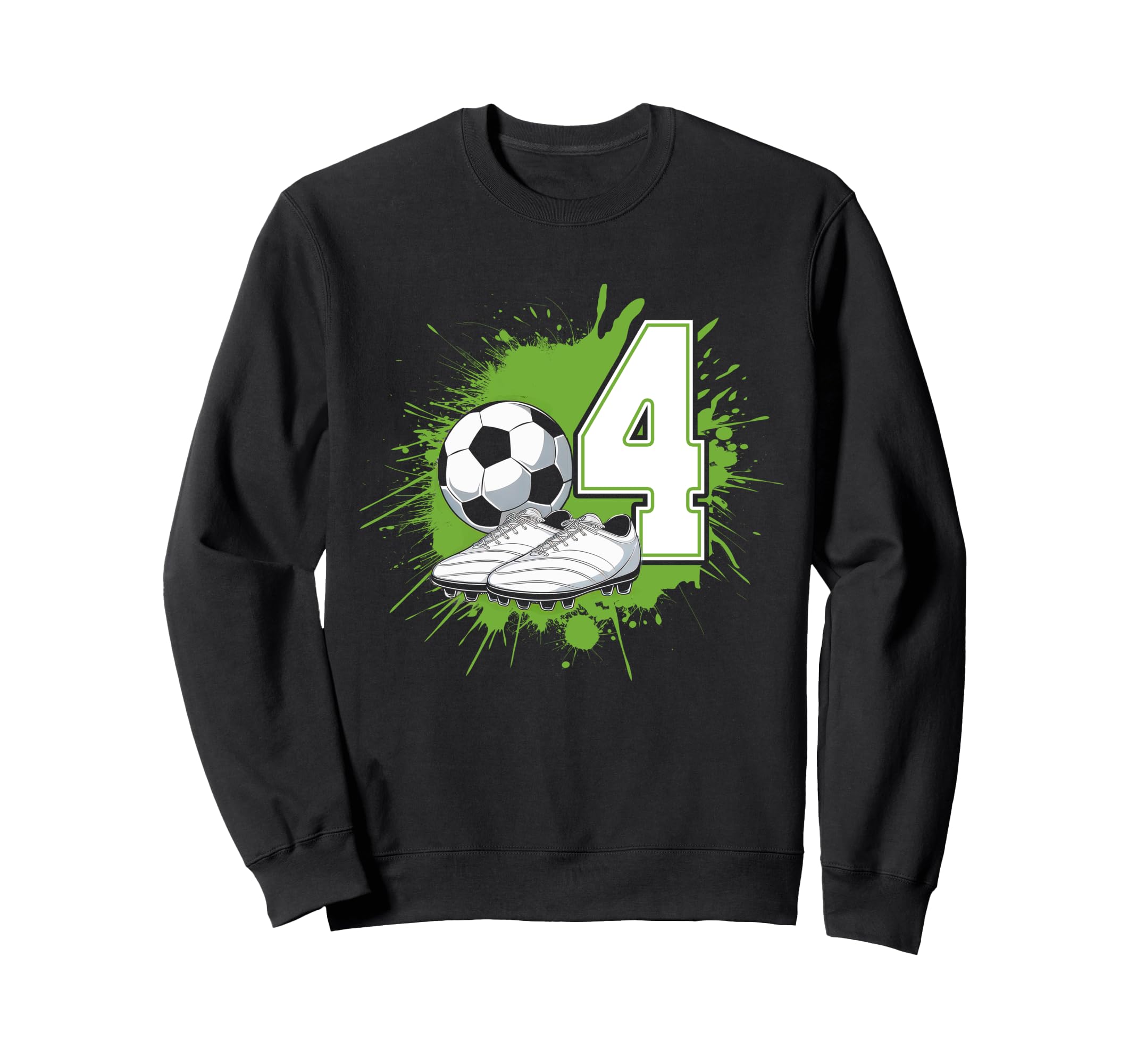 4 Soccer Birthday Gift Soccer Fan Sweatshirt - Custom Art Print for Adults - T-Shirt, Sweatshirt, Hoodie