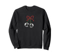 Maroon Red Bow Disco Cherry Balls Sweatshirt - Minimalist Print Men Women - T-Shirt, Sweatshirt, Hoodie