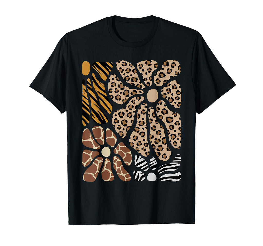 Safari Floral Boho Flowers Animals T-Shirt - Minimalist Print Men Women - T-Shirt, Sweatshirt, Hoodie