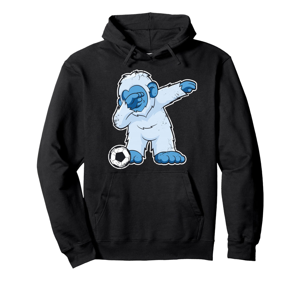 Soccer Dabbing Bigfoot Yeti Hoodie - Fun Novelty Design Men Women - T-Shirt, Sweatshirt, Hoodie