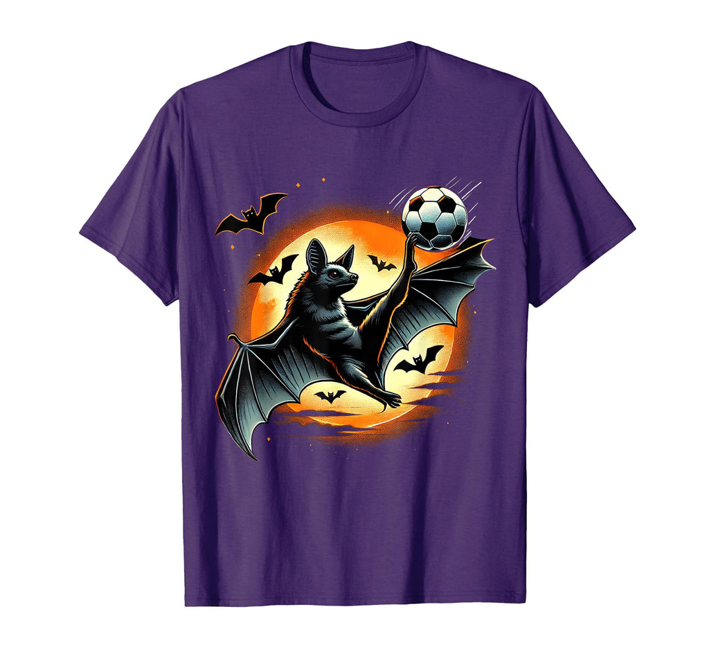 Funny Bat Playing Soccer Halloween T-Shirt - Custom Art Print for Adults - T-Shirt, Sweatshirt, Hoodie