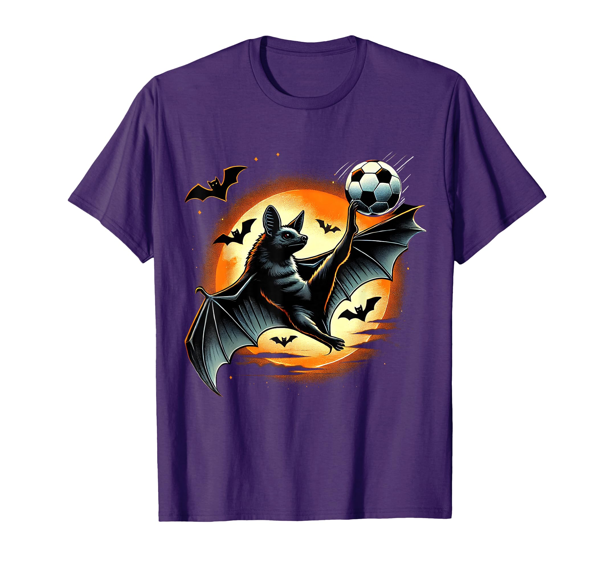Funny Bat Playing Soccer Halloween T-Shirt - Custom Art Print for Adults - T-Shirt, Sweatshirt, Hoodie