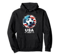 American Flag Soccer Womens Soccer Hoodie - Trendy Graphic Men Women - T-Shirt, Sweatshirt, Hoodie