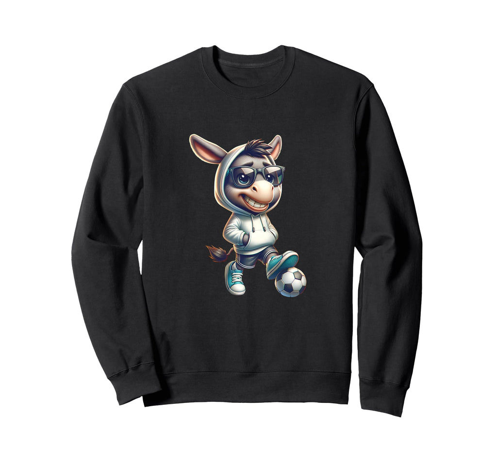Donkey Soccer Player Shades And Vibe Sweatshirt - Trendy Graphic Men Women - T-Shirt, Sweatshirt, Hoodie