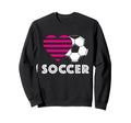 Soccer Heart Love Heartbeat Outfit Sweatshirt - Trendy Graphic Unisex - T-Shirt, Sweatshirt, Hoodie