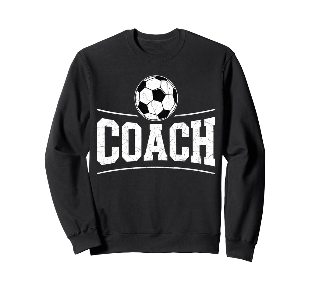 Soccer Coach Distressed Sports Team Sweatshirt - Minimalist Print Unisex - T-Shirt, Sweatshirt, Hoodie