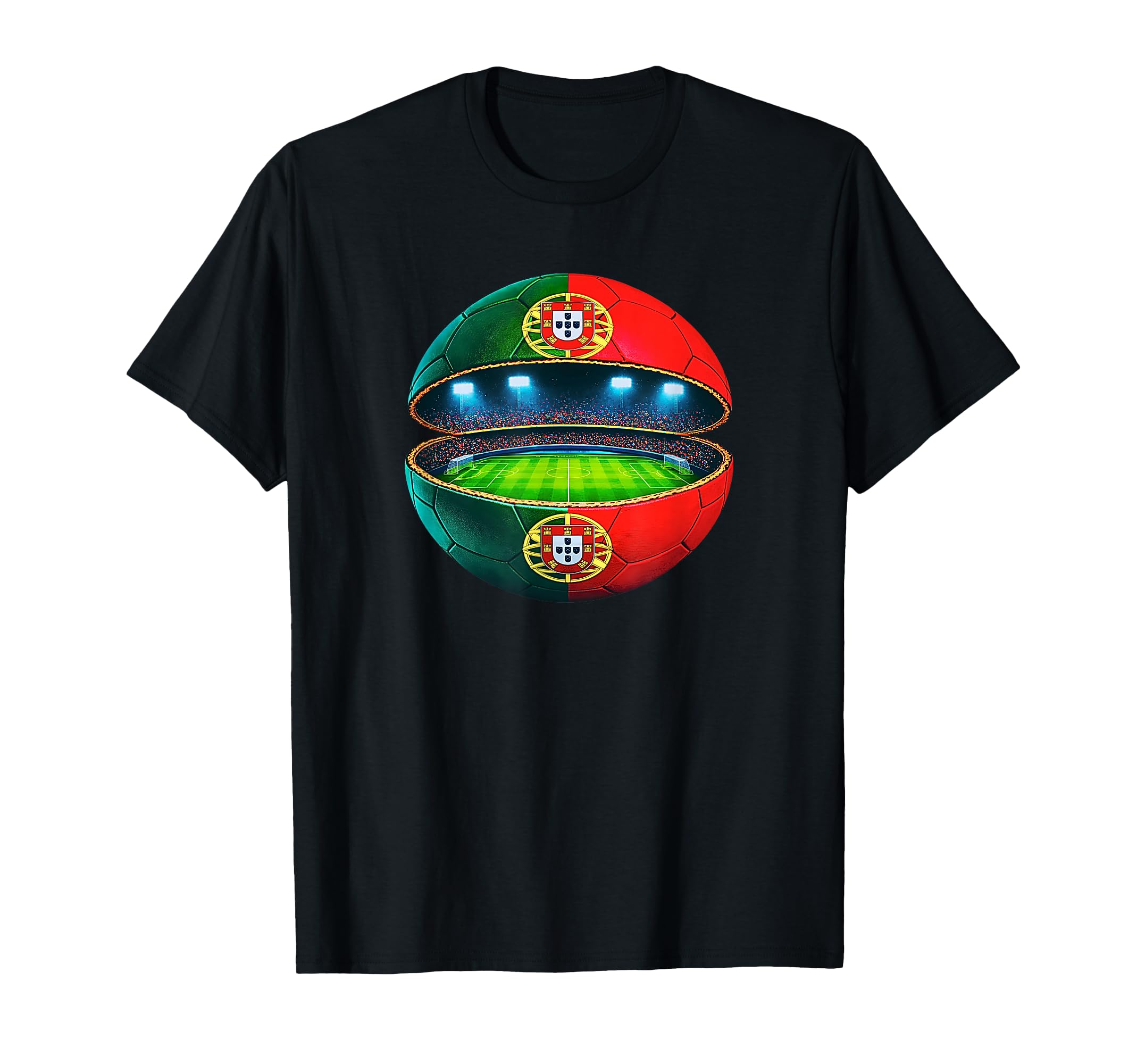 Portuguese Flag Soccer Stadium T-Shirt - Aesthetic Graphic for Adults - T-Shirt, Sweatshirt, Hoodie