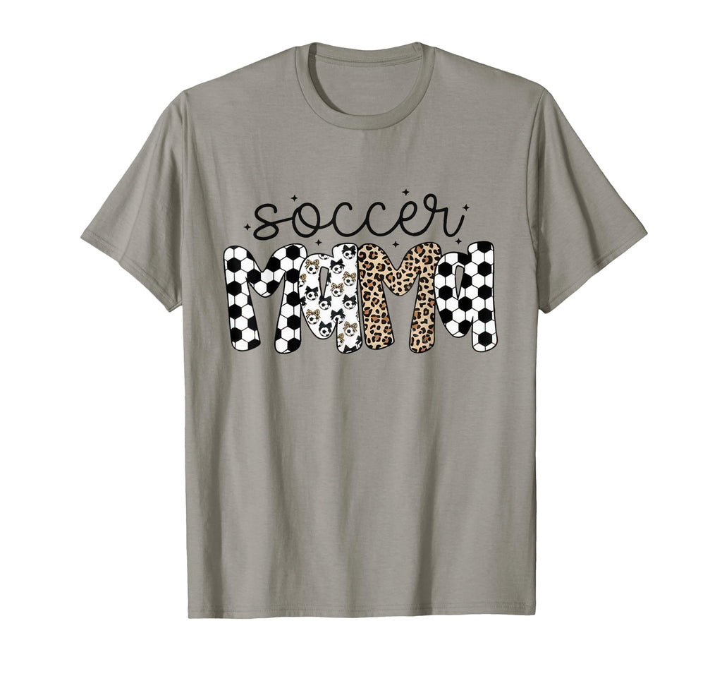 Soccer Mama Leopard Soccer Mom Game T-Shirt - Novelty Apparel for Adults - T-Shirt, Sweatshirt, Hoodie