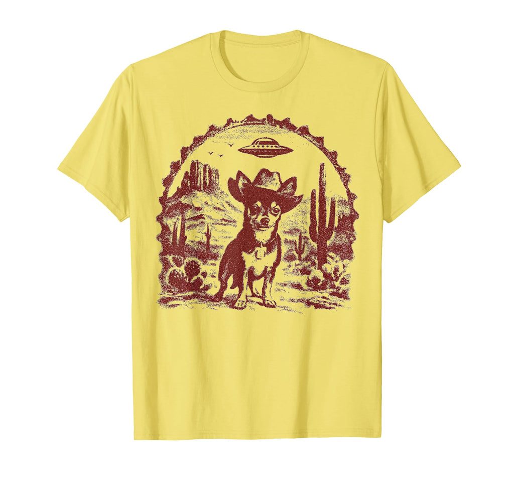 Funny Ufo Alien Cowboy Chihuahua T-Shirt - Aesthetic Graphic Men Women - T-Shirt, Sweatshirt, Hoodie