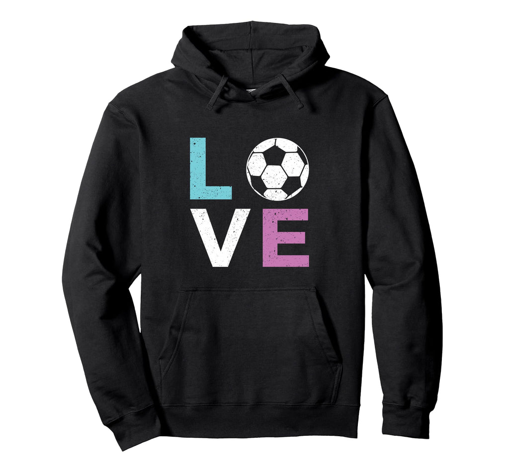 Soccer Themed I Love Soccer Hoodie - Aesthetic Graphic Men Women - T-Shirt, Sweatshirt, Hoodie