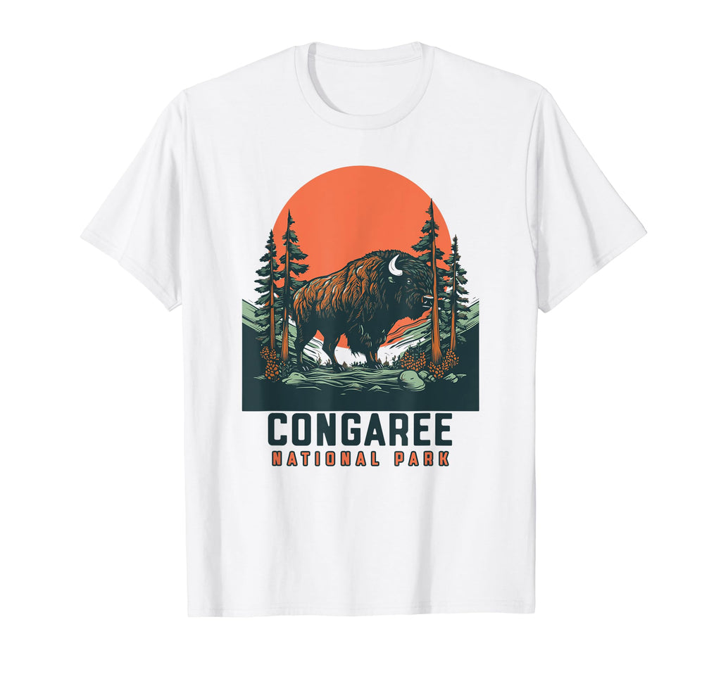 Congaree National Park Bison Buffalo T-Shirt - Graphic Print for Adults - T-Shirt, Sweatshirt, Hoodie