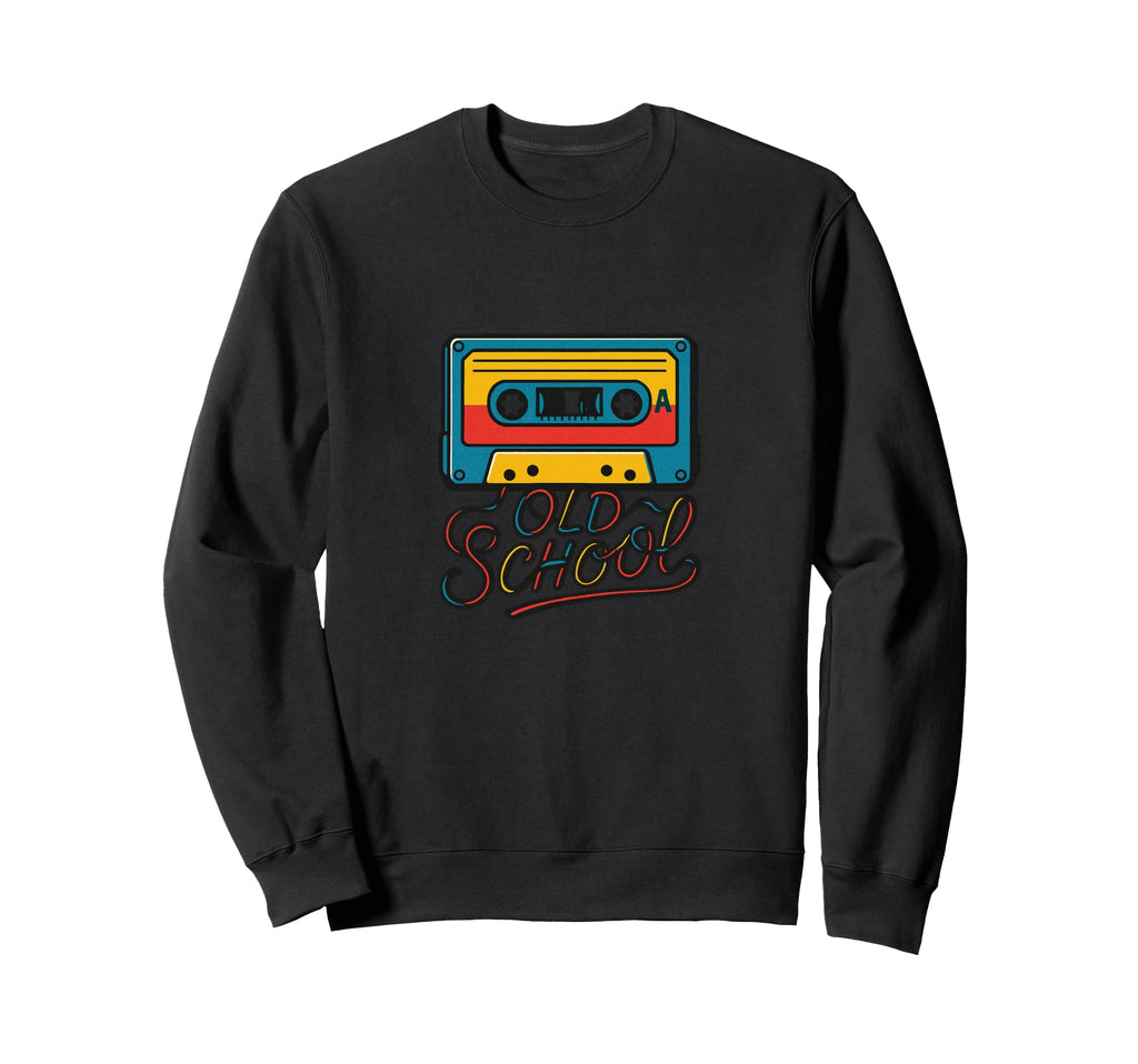 Old School Illustration Cassette Sweatshirt - Unique Graphic Men Women - T-Shirt, Sweatshirt, Hoodie
