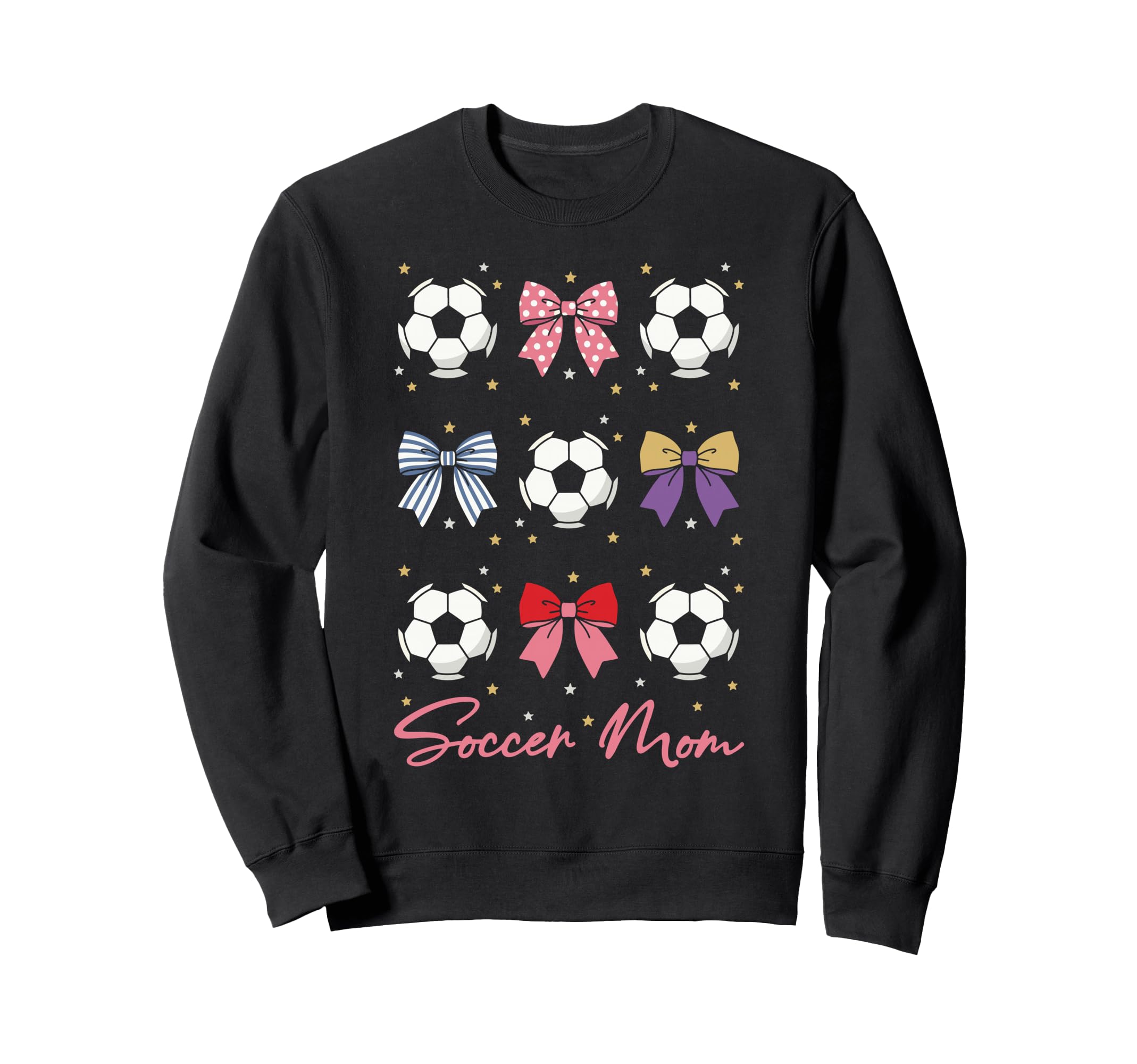 Soccer Bow Soccer Mom Sweatshirt - Graphic Print Men Women - T-Shirt, Sweatshirt, Hoodie