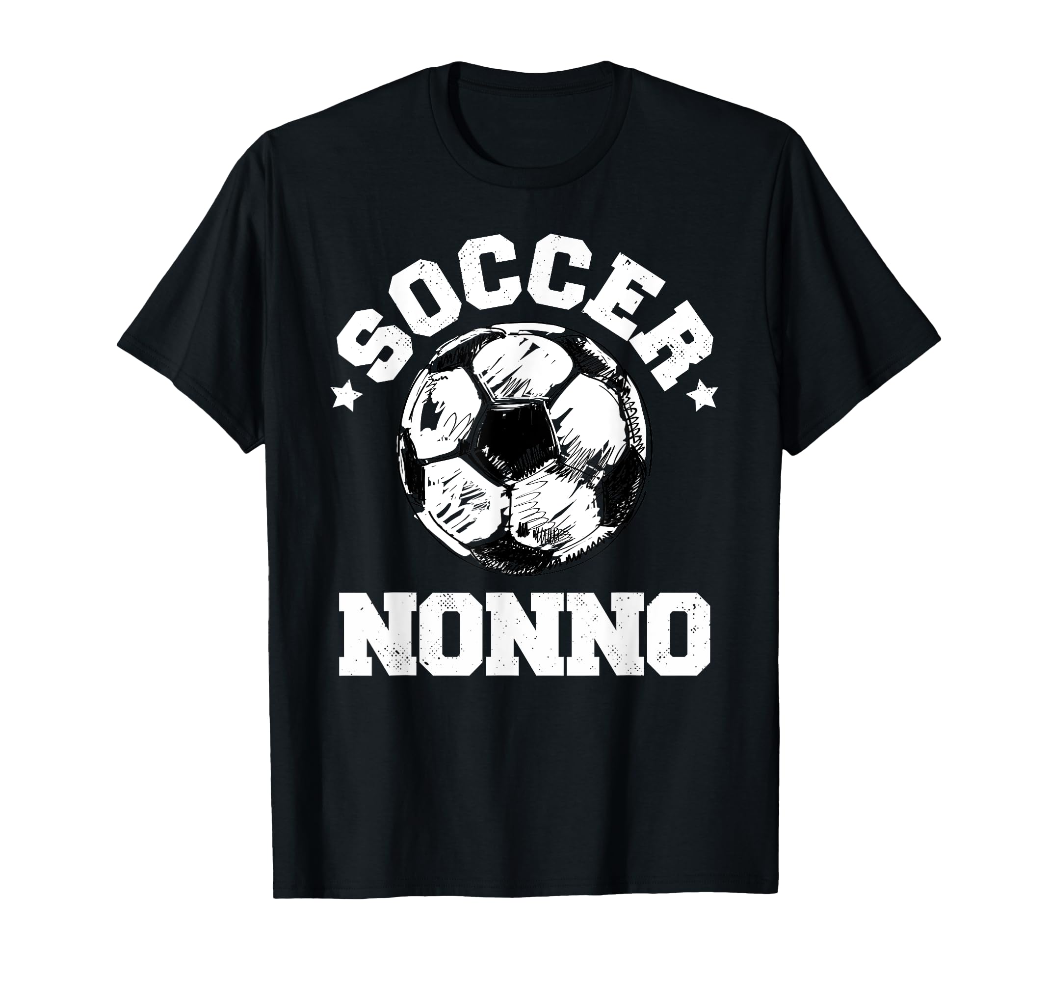 Soccer Nonno Soccer Ball Distressed T-Shirt - Custom Art Print Men Women - T-Shirt, Sweatshirt, Hoodie