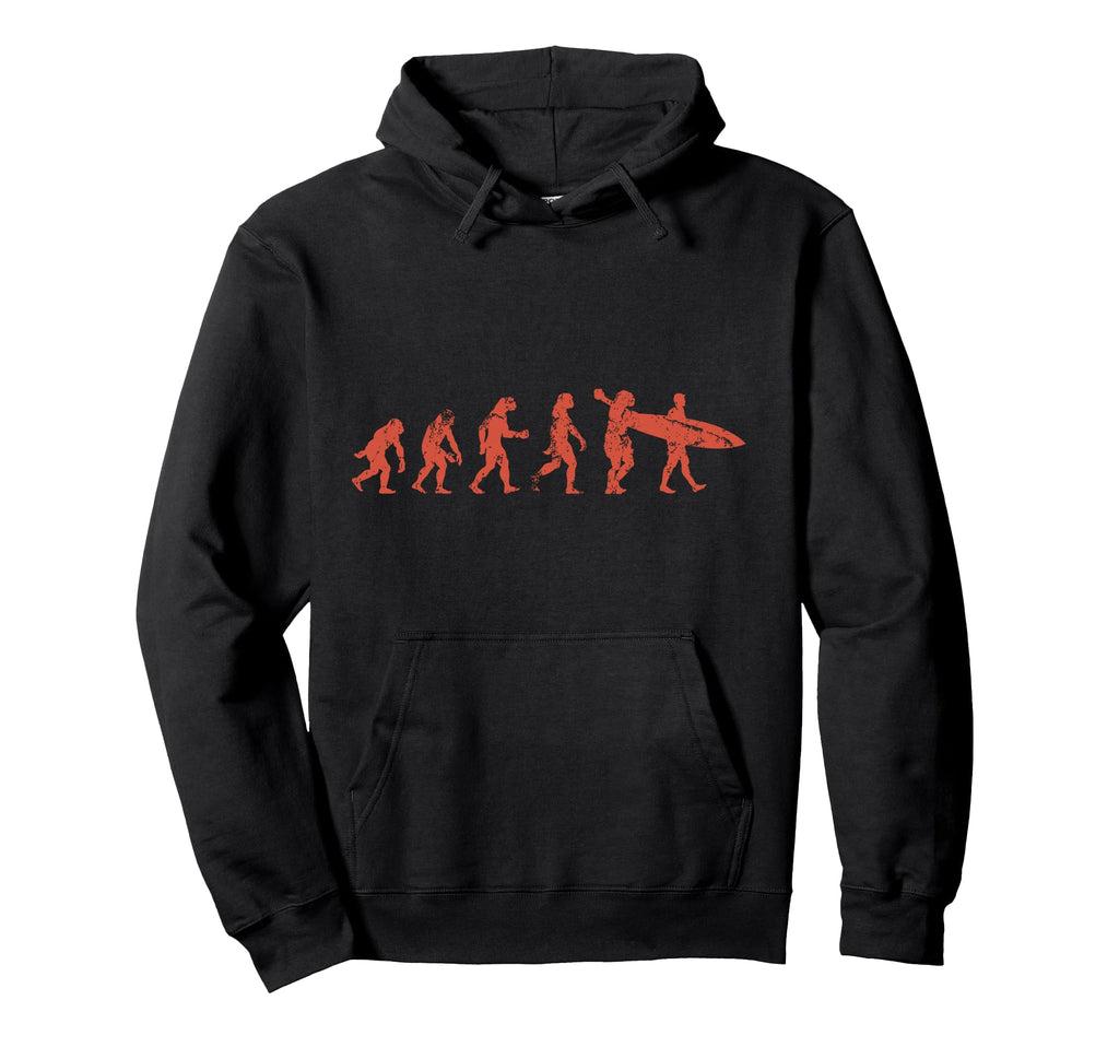 Surfer Gift Surfing Evolution Hoodie - Graphic Print Unisex - T-Shirt, Sweatshirt, Hoodie